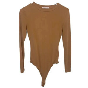 ELODIE Ribbed long sleeved bodysuit